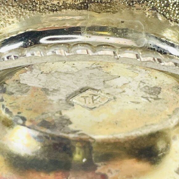 Antique Silver Plated Rose Floral Design Cobalt Blue Lined Sugar And Creamer Set - Picture 14 of 16